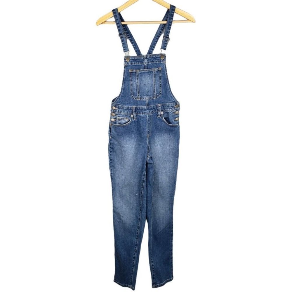 Universal Thread Medium Wash Blue Jean Overalls Denim Dungarees Size 00/24R